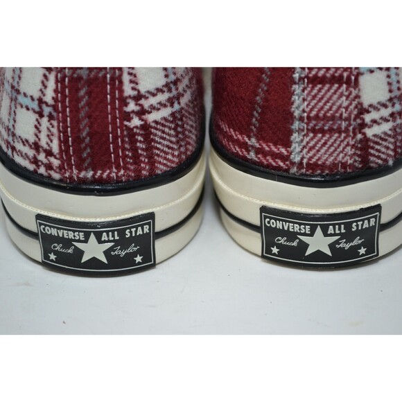 Converse Chuck Taylor All Star 70 Hi Red White Plaid Pack W13.5/ M 11.5 -162403C - Picture 10 of 16